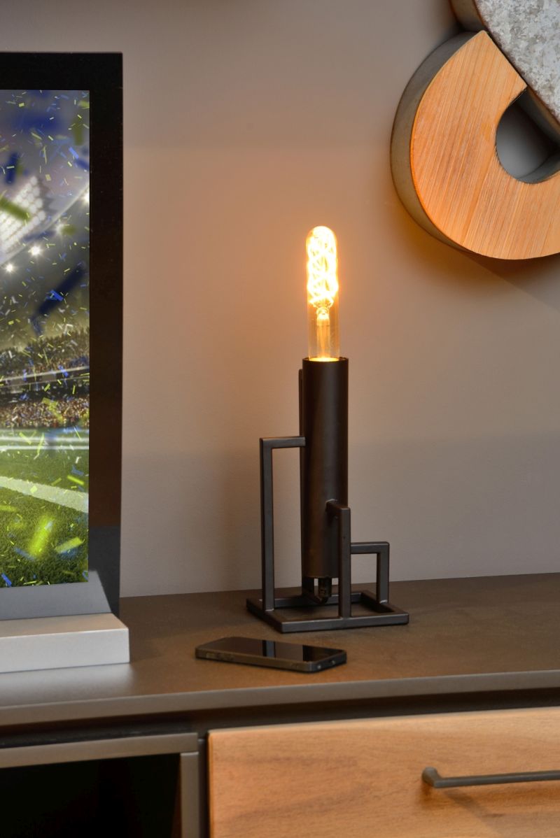 Lucide ZILDA - Stolná lampa - 1xE27 - Čierna